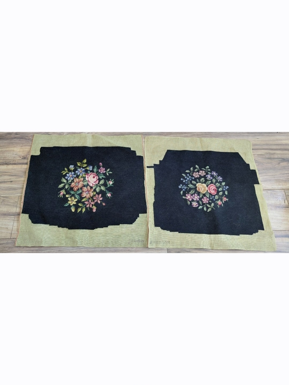 MC Patagon Made In Austria Set Of 2 Completed Roses Needlepoont